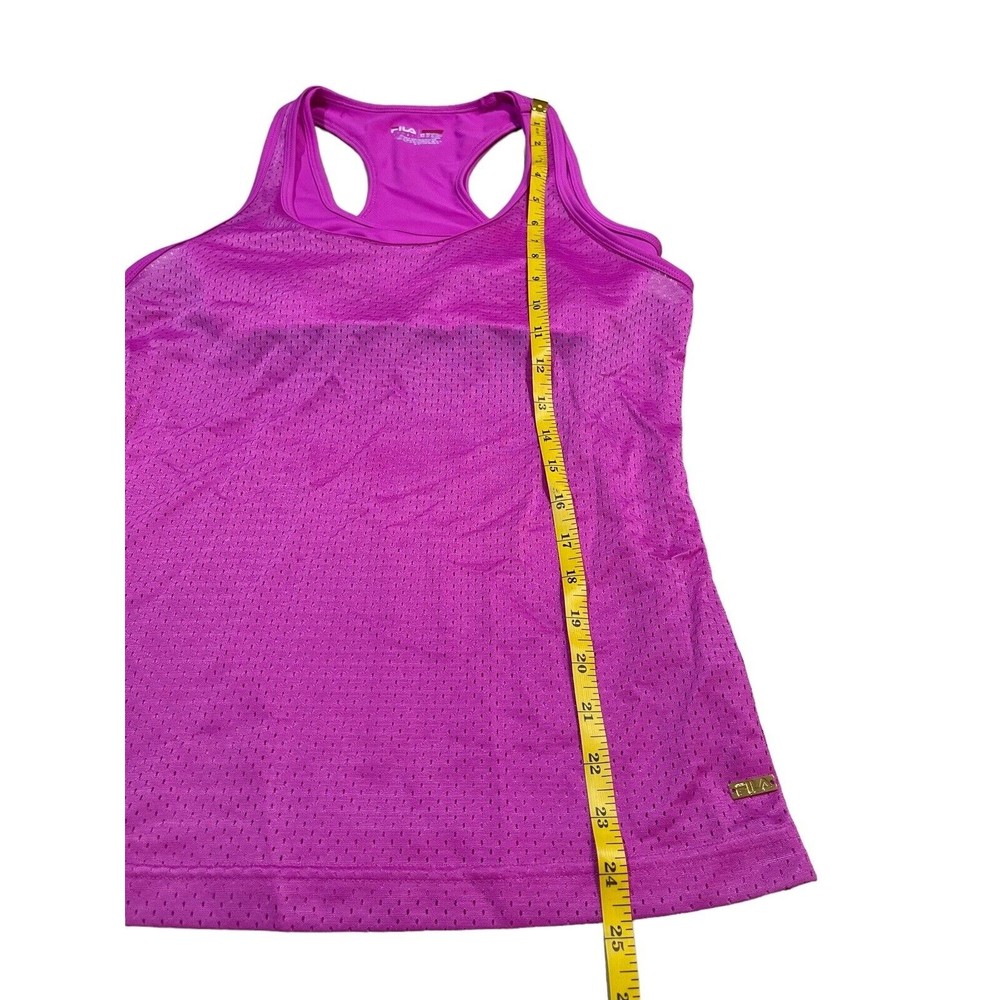 Fila Sport Tank Top Women's Size XS Pink Built-in Bra Polyester Stretch Pullover - Picture 8 of 11